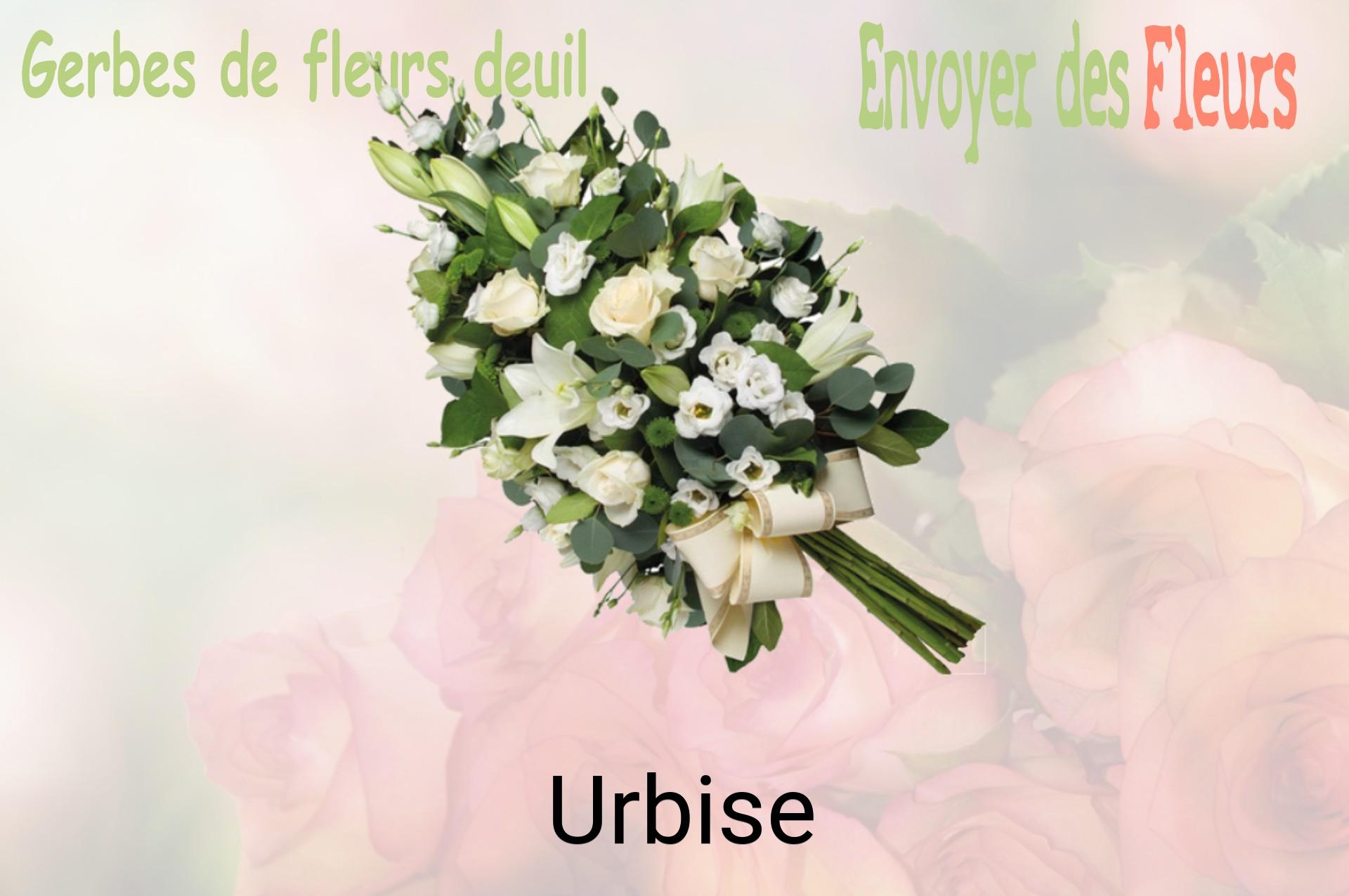Gerbe de fleurs de deuil livrée à Urbise